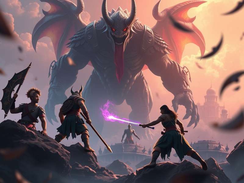 Among Us characters fighting monsters in spaceship