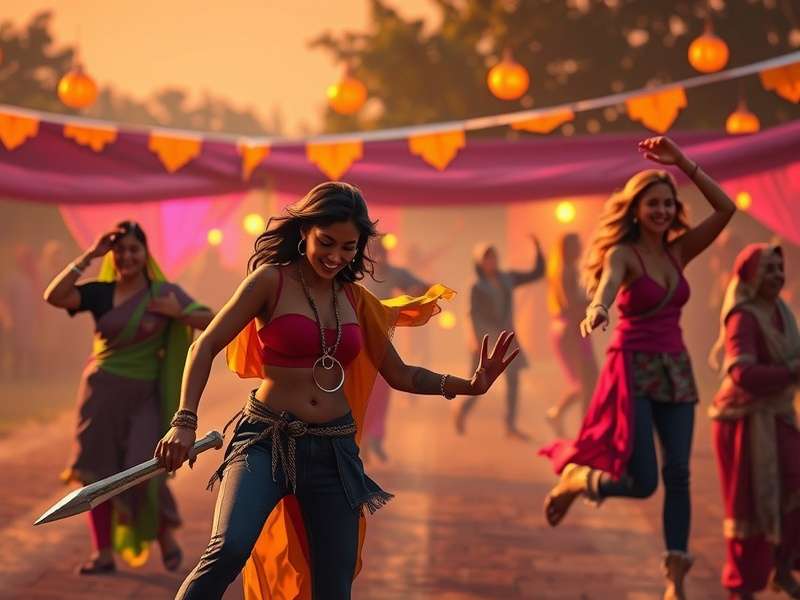 Among Us characters performing different dance moves