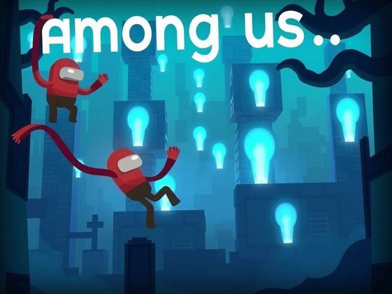 Among Us PC gameplay screenshot showing crewmates and impostors