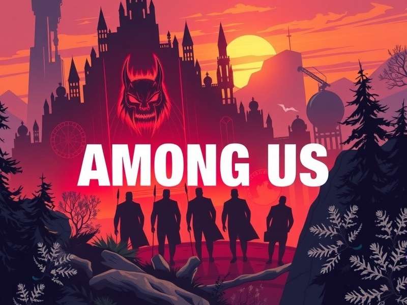 Among Us gameplay showing crewmates and impostor