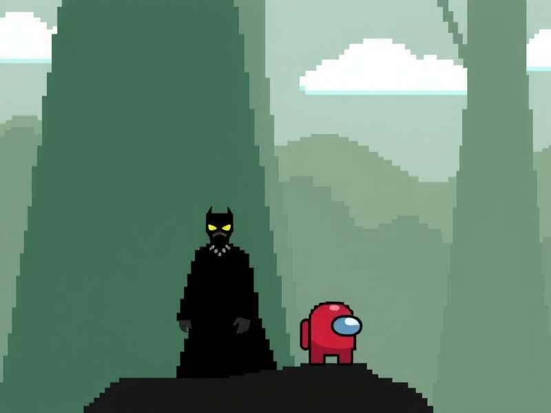 Among Us Song and Music Collage featuring characters and musical notes