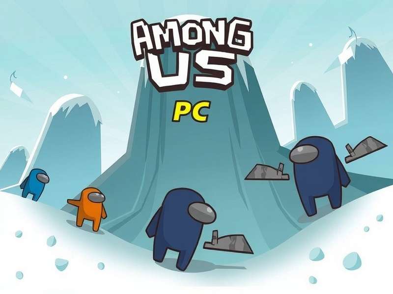 Among Us PC gameplay screenshot showing crewmates and impostor on The Skeld map