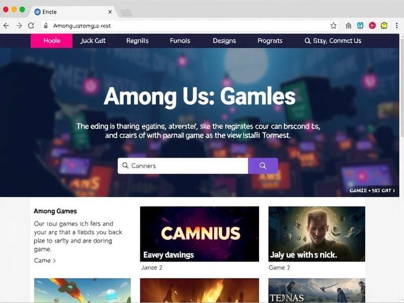 Among Us crewmates and impostor in a spaceship corridor