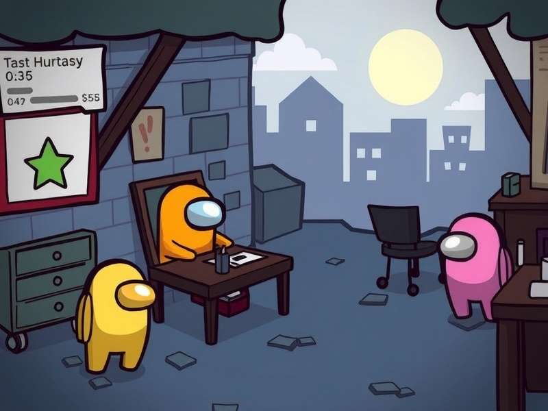 Friends playing Among Us together online