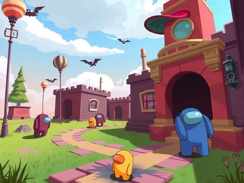 Among Us Crewmates and Impostor in a spaceship setting with Indian flag elements