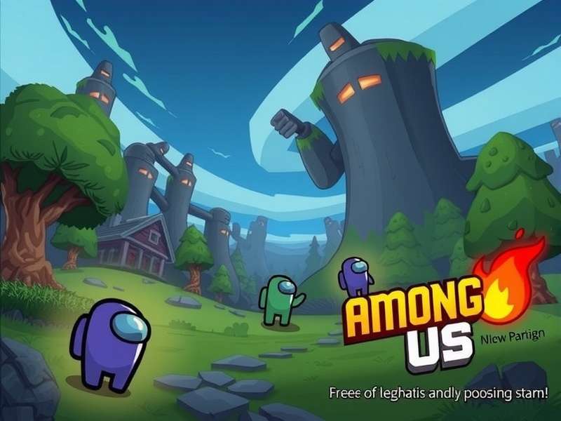 Among Us characters on computer screen