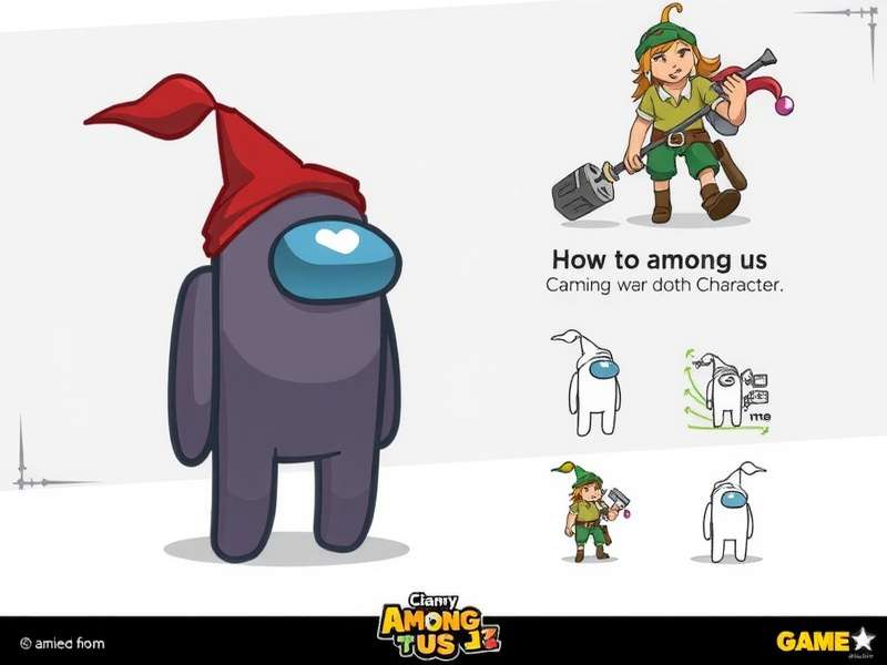 Among Us character basic outline drawing steps