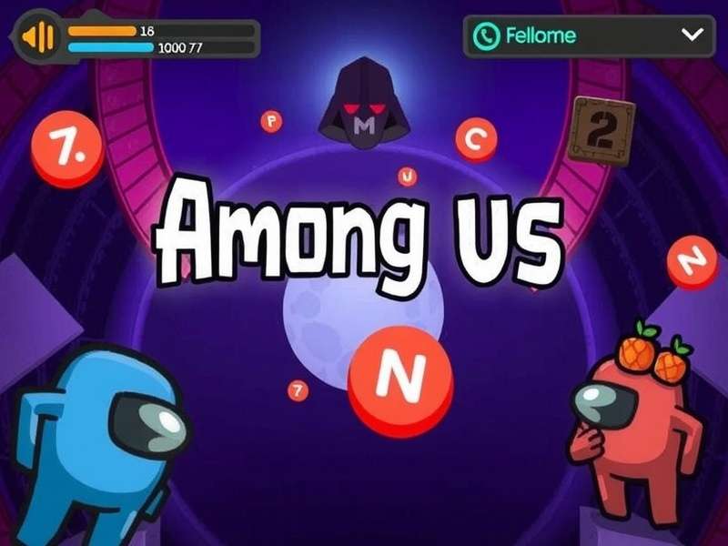 Among Us characters in a spaceship setting