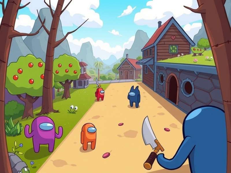 Among Us characters in space setting - Free Online Gameplay