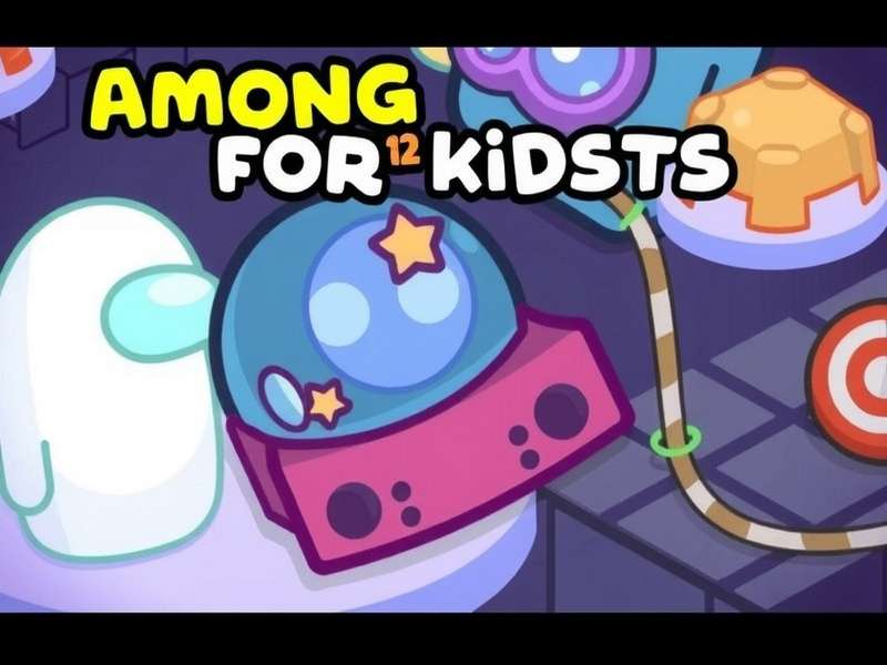 Among Us toys for kids – plushies, action figures and board games displayed on a colorful background