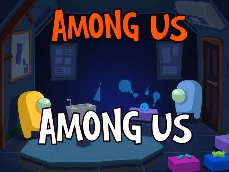 Among Us game characters in a futuristic spaceship setting