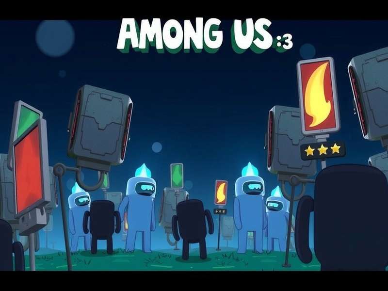 Among Us 3D Game Online characters in a vibrant Indian gaming setup with crewmates and impostor