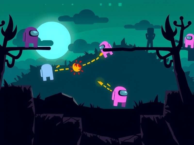 Among Us game characters with sound wave overlays showing audio effects